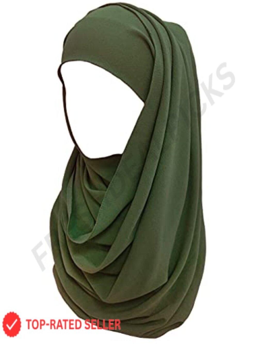 Bubble Crepe Chiffon Hijab Scarf Thick Non-See-Through Wrap